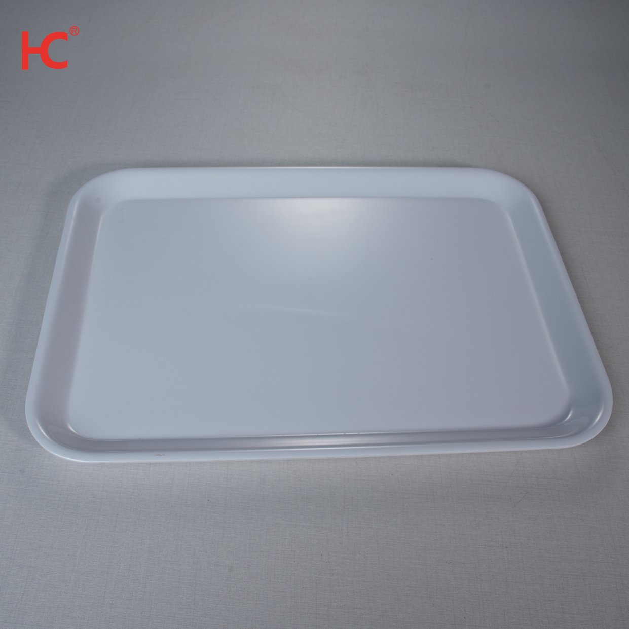 Customizable 18-Inch Square Modern Melamine Dishes Plates Fast Food Restaurant Sustainable Plastic Celadon Stocked Tableware