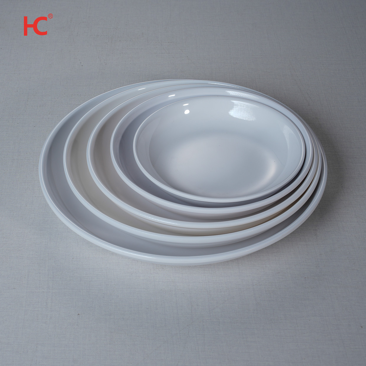 Melamine Dinnerware plate High Quality melamine serving plates 14"Retro elegant round Sustainable plate-Stocked Wholesale