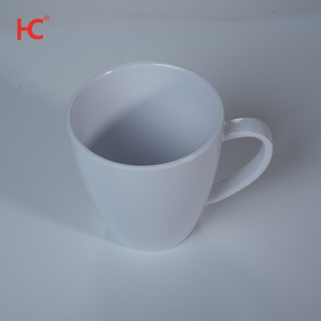 Wholesale white durable 380ml coffee cup large capacity luxury bar melamine tableware party plastic classic for drinking