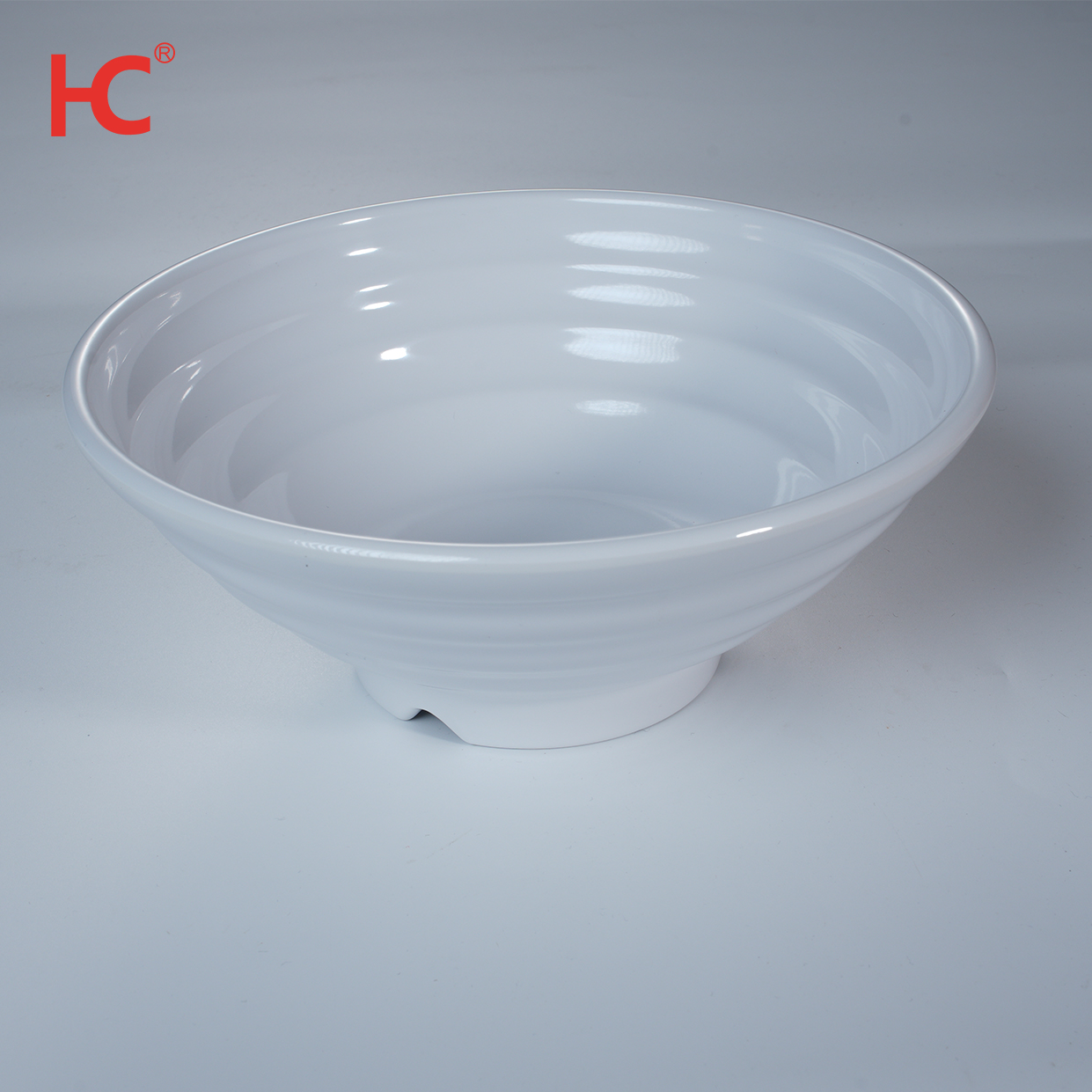 Wholesale white round plastic threaded 8'' rice bowl melamine tableware restaurant use stocked sustainable dinnerware