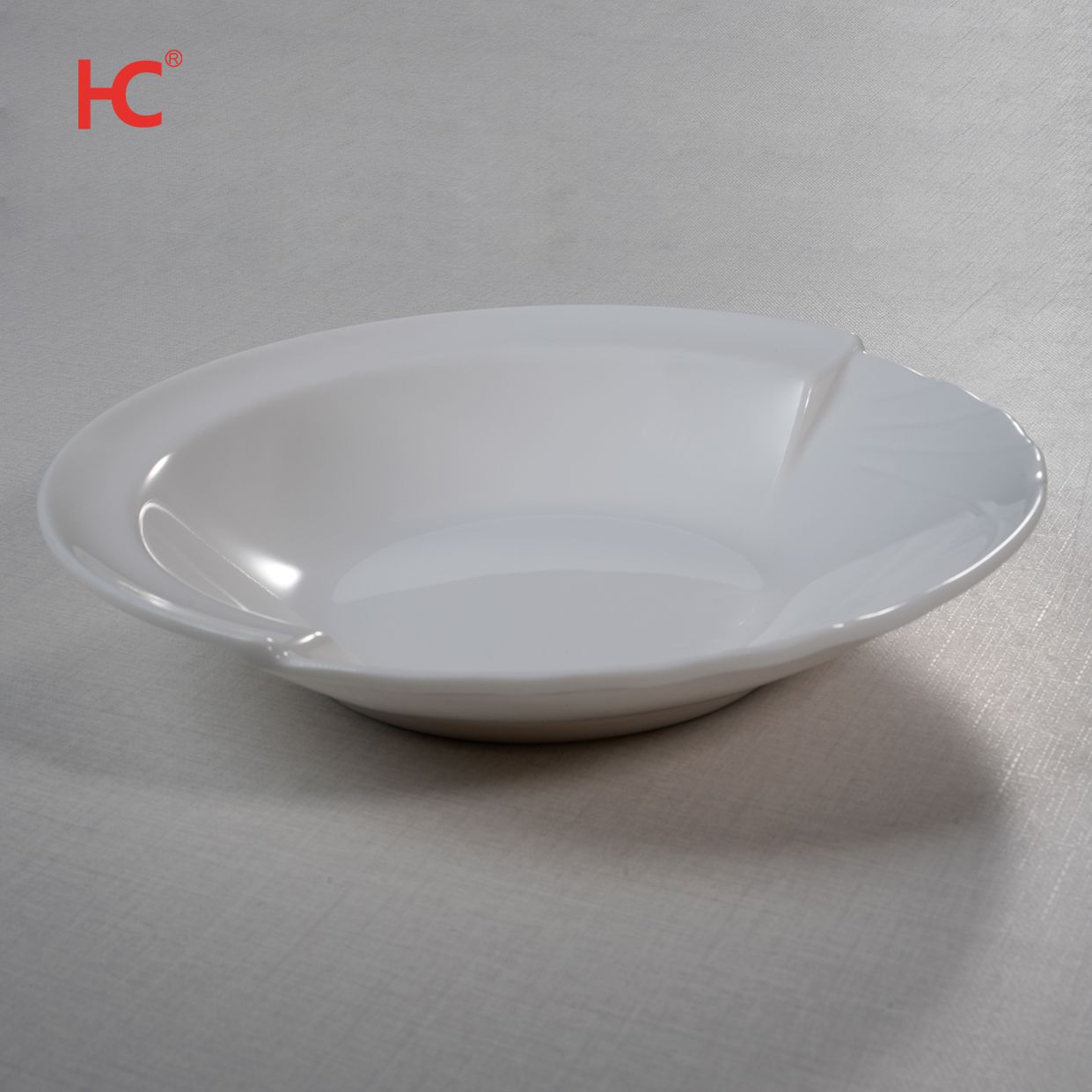 Customizable Melamine Dinnerware Sustainable White Plain Plastic Plate (16-51009) for Parties for Dishes & Plates