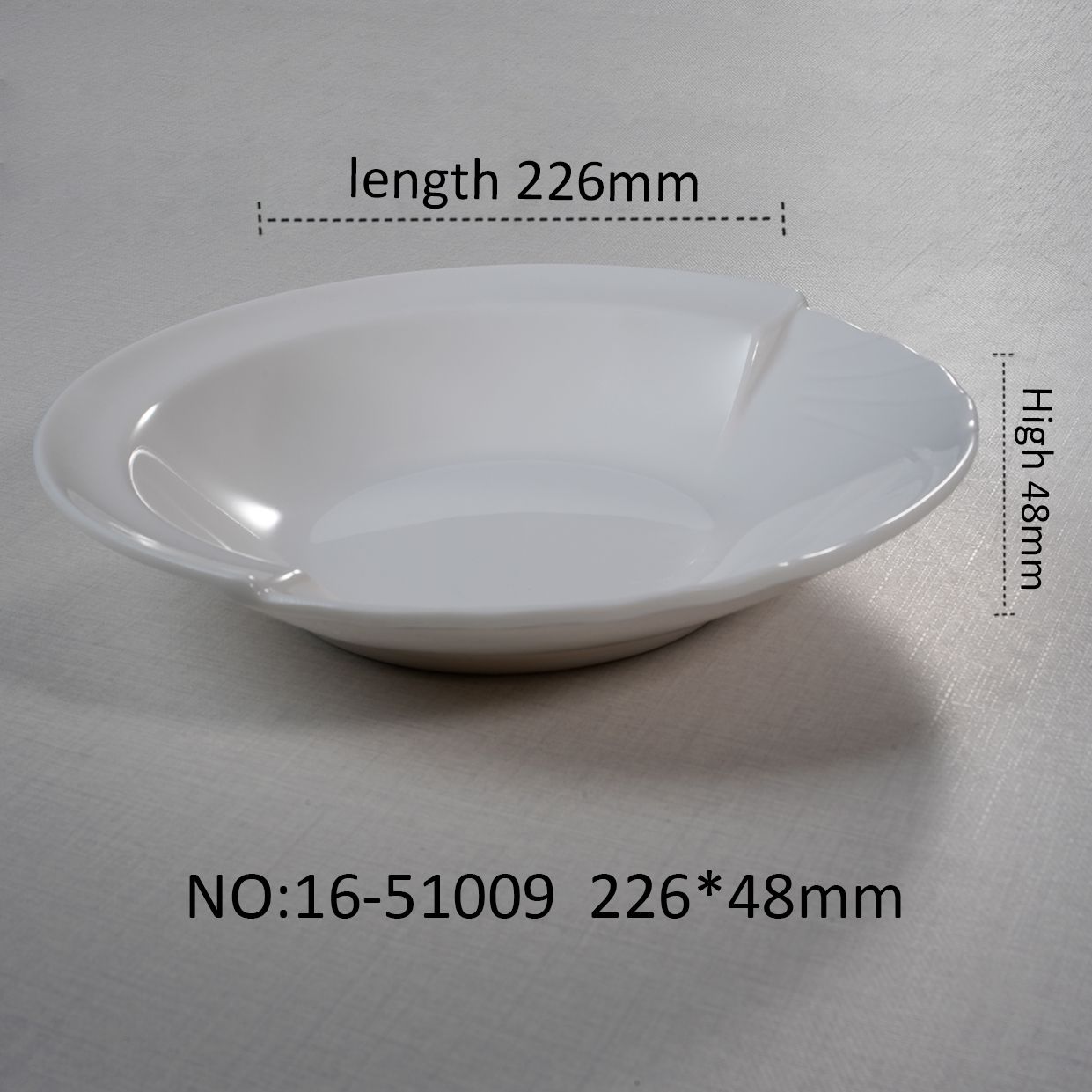 Customizable Melamine Dinnerware Sustainable White Plain Plastic Plate (16-51009) for Parties for Dishes & Plates