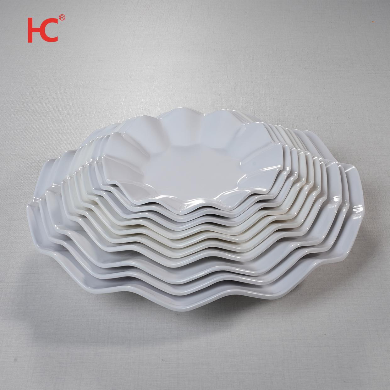 Unbreakable Melamine Dinnerware Sustainable round White Plain Plastic Plate for Parties Factory Original Dishes Plates