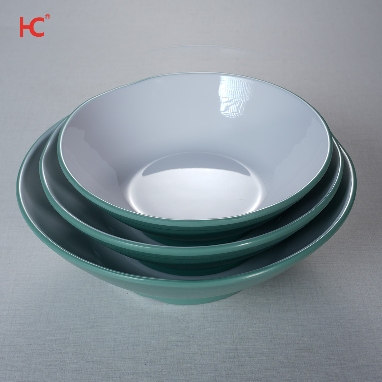 Melamine bowl custom printing Two-Color Melamine Unbreakable serving Dinner noodle bowl chic freestyle bowl Restaurant hotel