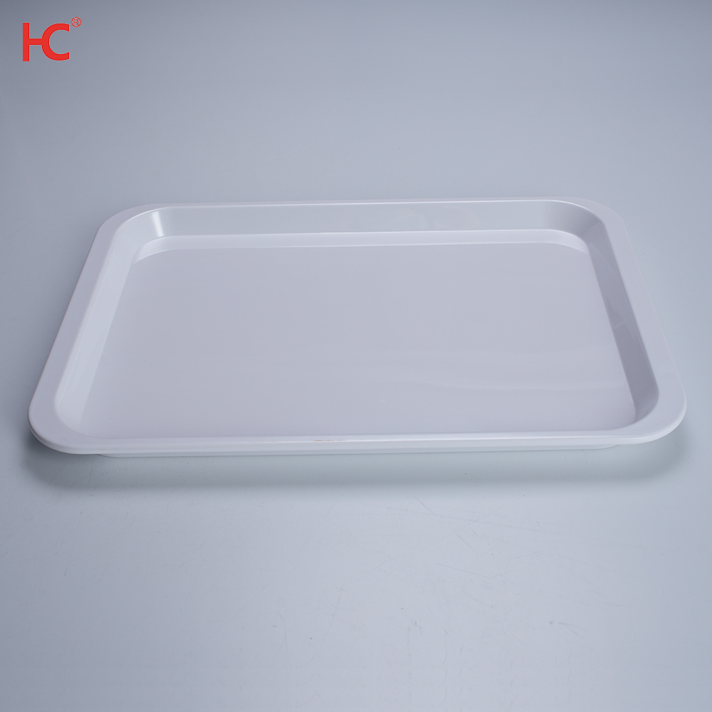 Customized sustainable a5 100% melamine tray modern style plastic dinnerware for Hotel and Fast Food Restaurant Service trays