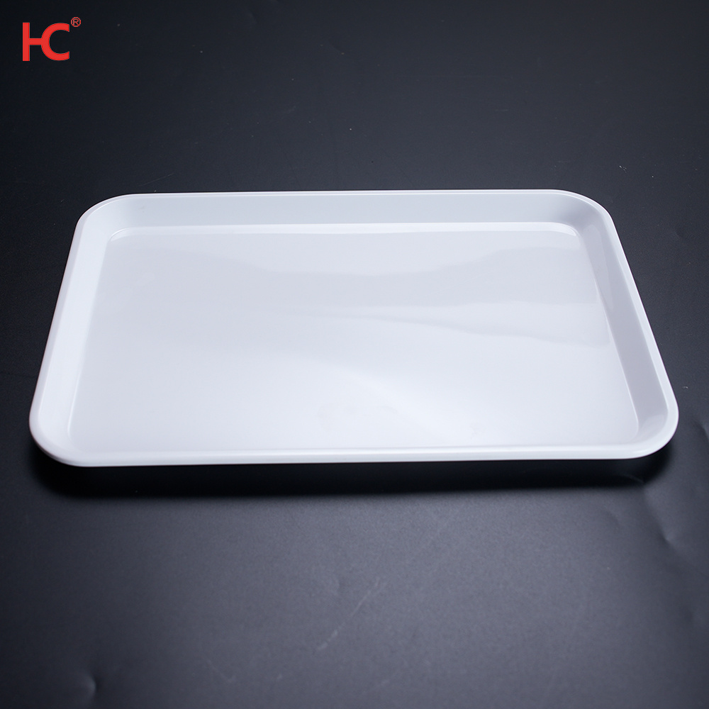 B-13 Customized sustainable a5 100 melamine tray modern style plastic dinnerware for Hotel and Fast Food Restaurant