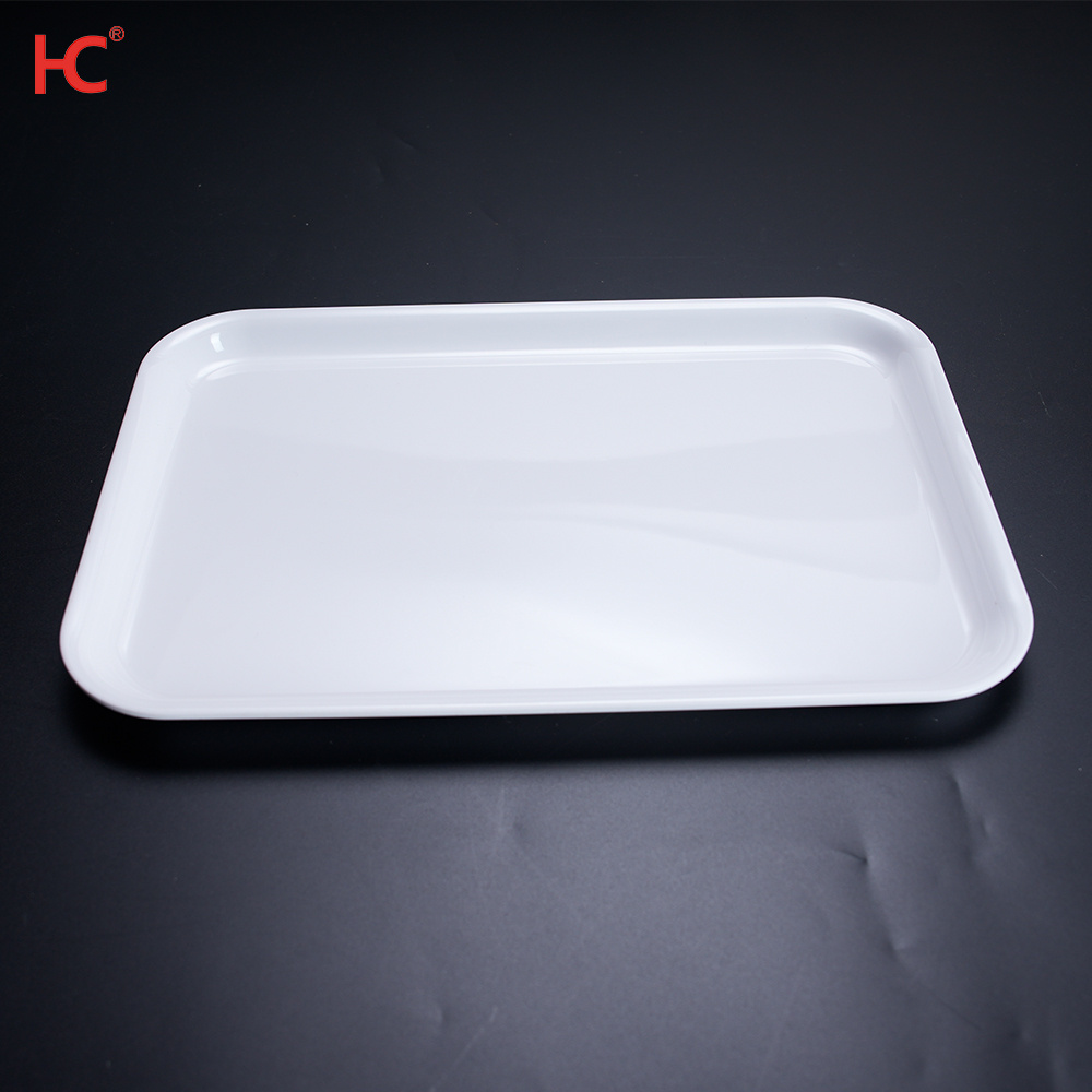 17-60155 customized tray fast food restaurant super cookwares making color ware board melamine Service tray rectangular plate