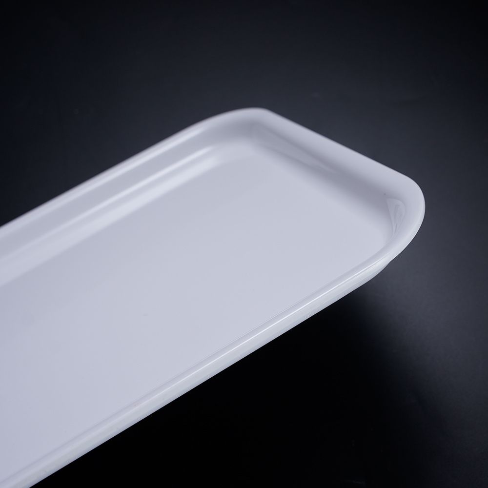 17-60155 customized tray fast food restaurant super cookwares making color ware board melamine Service tray rectangular plate