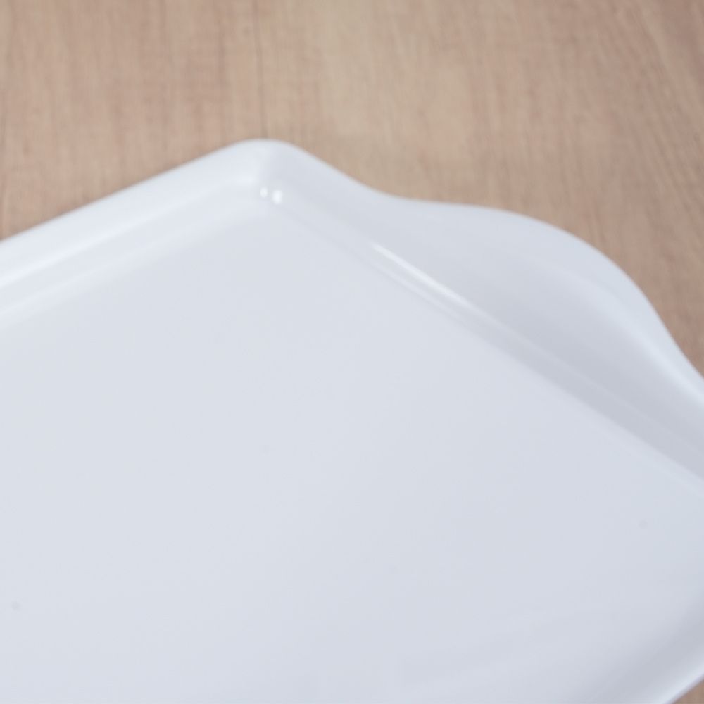 6415 factory wholesale restaurant use sustainable white Plastic 100% Melamine Tray high quality for Buffet Home Food Serving