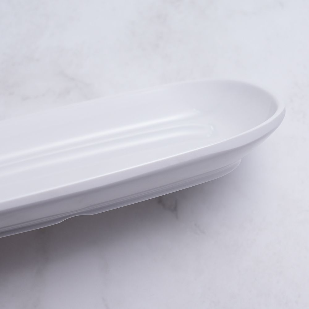 307 Customizable 7-Inch Celadon Technique Melamine Tray Dish Sustainable Fast Food Restaurant Cookware Modern Design Plastic Plates