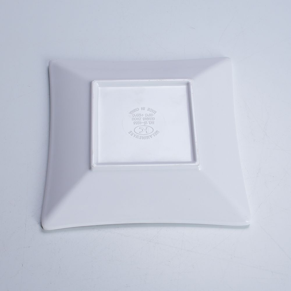 16-4956 Factory White Sustainable Dinnerware High Quality square Plate Unbreakable Dipping sauce dish Small fruit platter