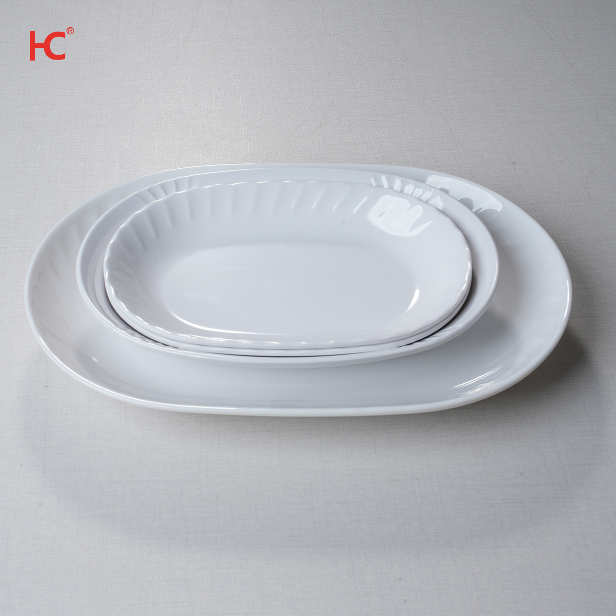 customizable Unbreakable Dinnerware High Quality A5 or A8 round oval Plate Unbreakable Dipping sauce dish Small fruit platter