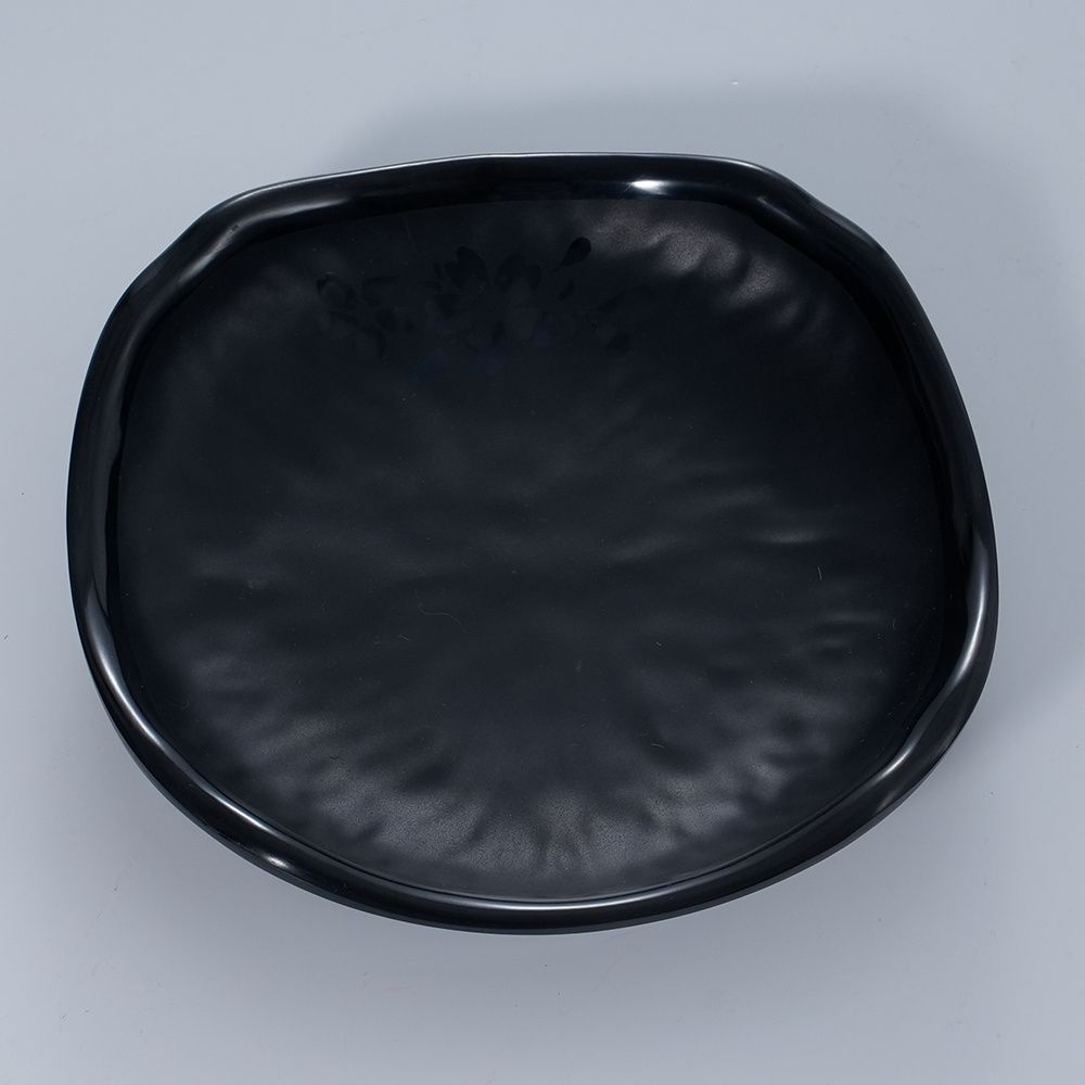 black Unbreakable Dinnerware High Quality A5 or A8 sakura Plate Unbreakable Dipping sauce dish Small fruit platter