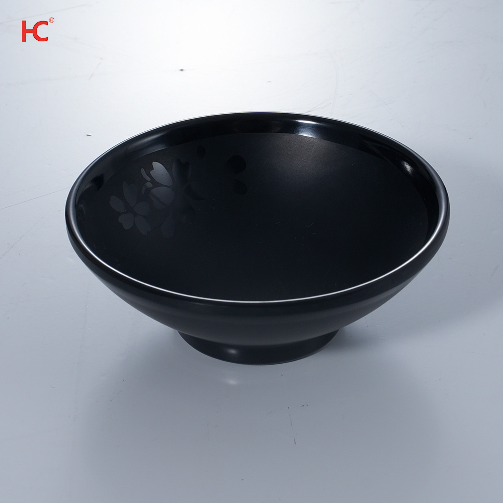 black Unbreakable High Quality A5 sakura Plate Unbreakable Dipping sauce dish Small fruit platter